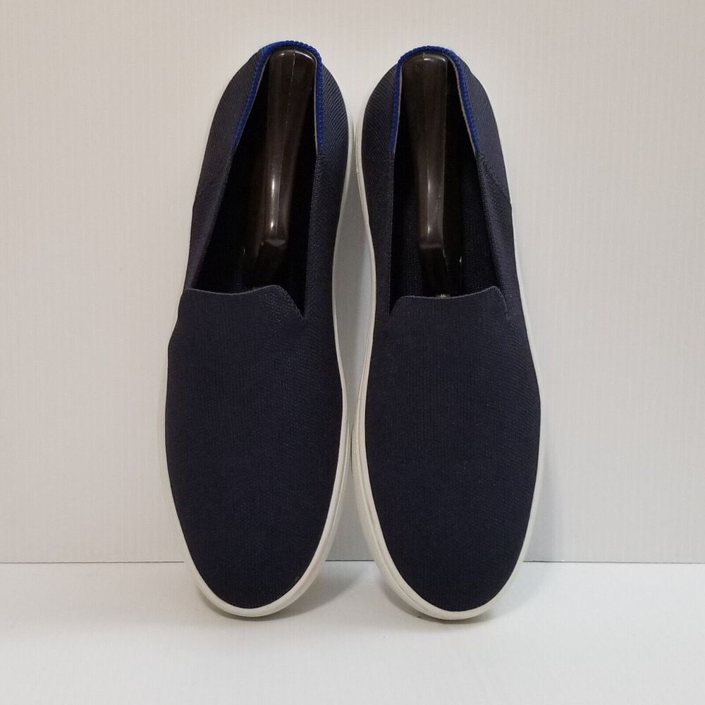 Rothys The Sneaker Slip On Shoes Womens Size 9 Navy Blue Comfort Fashion EUC